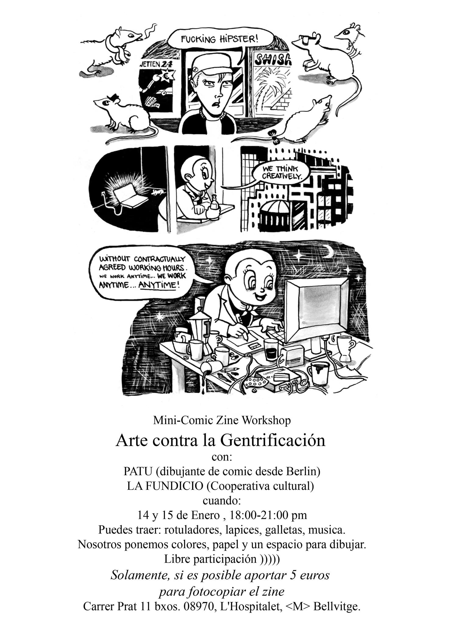 Mini-Comic Zine Workshop: Arte contra la gentrificación - LaFundició : LaFundició