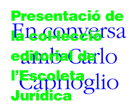 Presentamos la colección editorial «Escoleta Jurídica» en conversación con Carlo Caprioglio