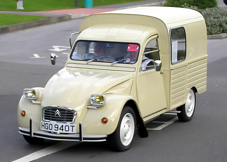 In the image, for example, a Citroën 2CV AK400 from '78, but it can be any other model from that time. The photo is by Adrian Pingstone.